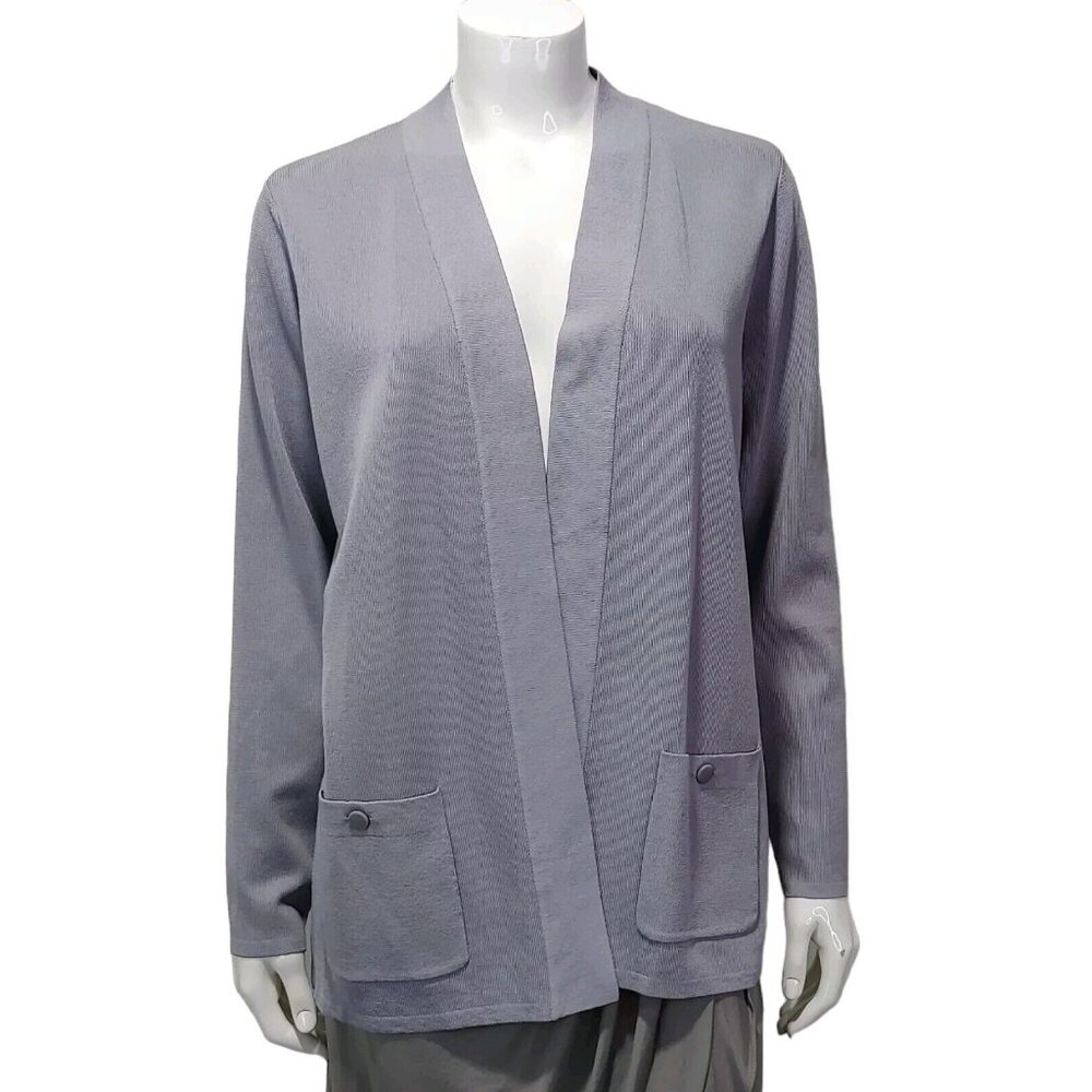 Anne Klein Malibu Open Front Pale Lavender Cardigan Women's Size M